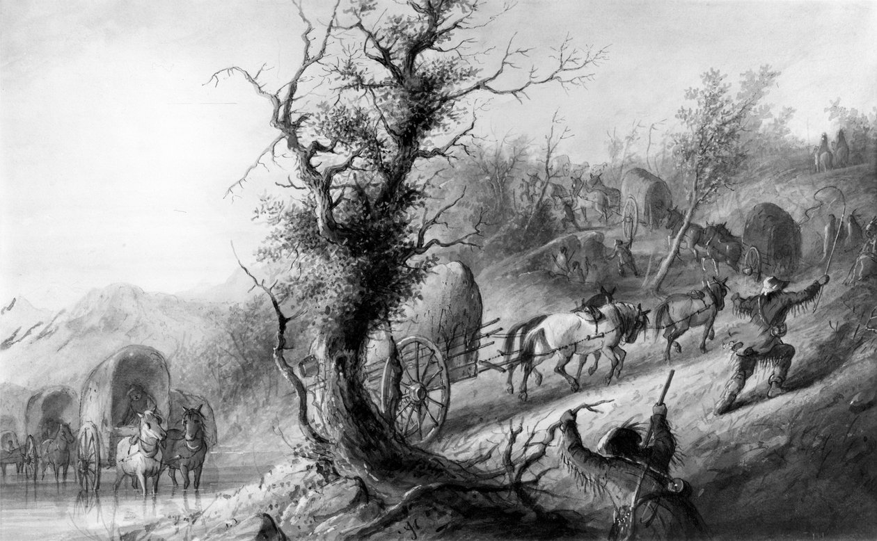A realização das sessões de charrette de Alfred Jacob Miller