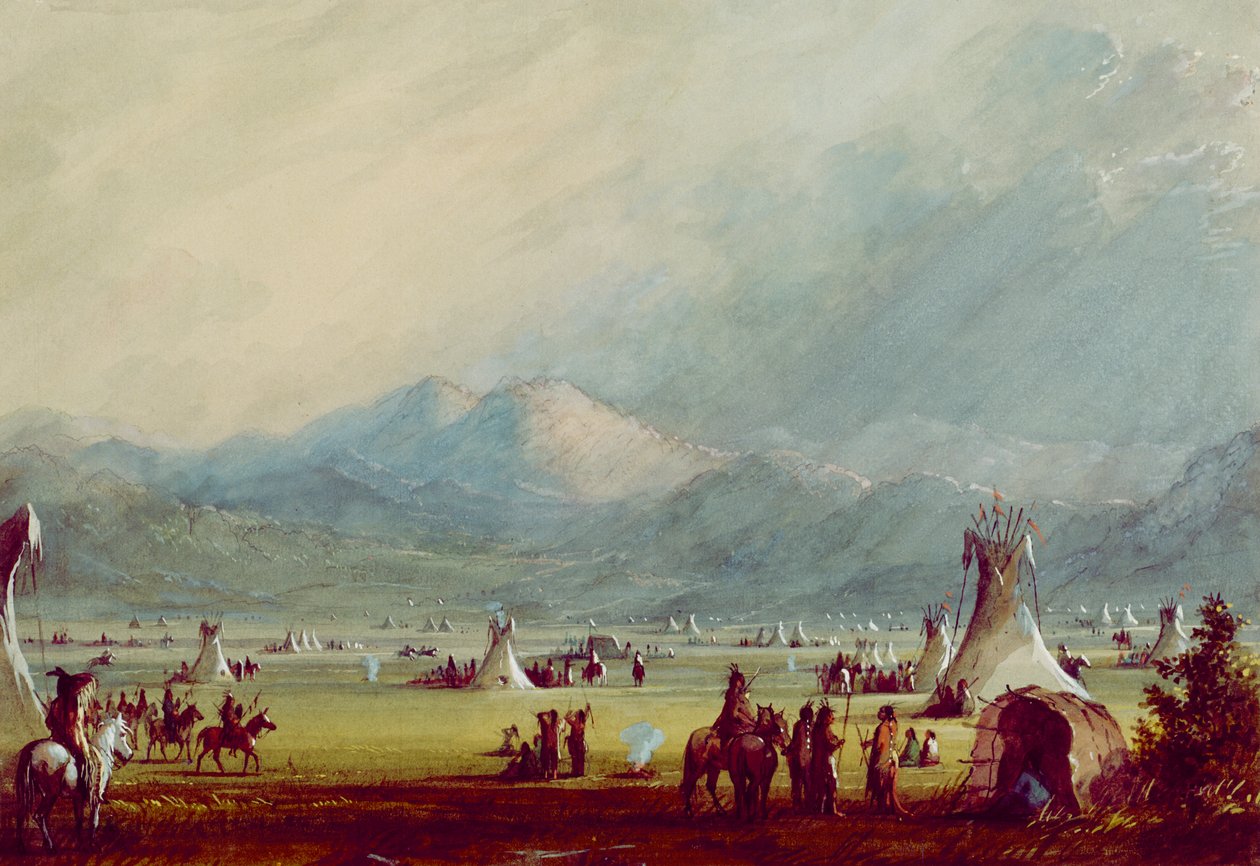 Grande acampamento perto das Cut Rocks de Alfred Jacob Miller