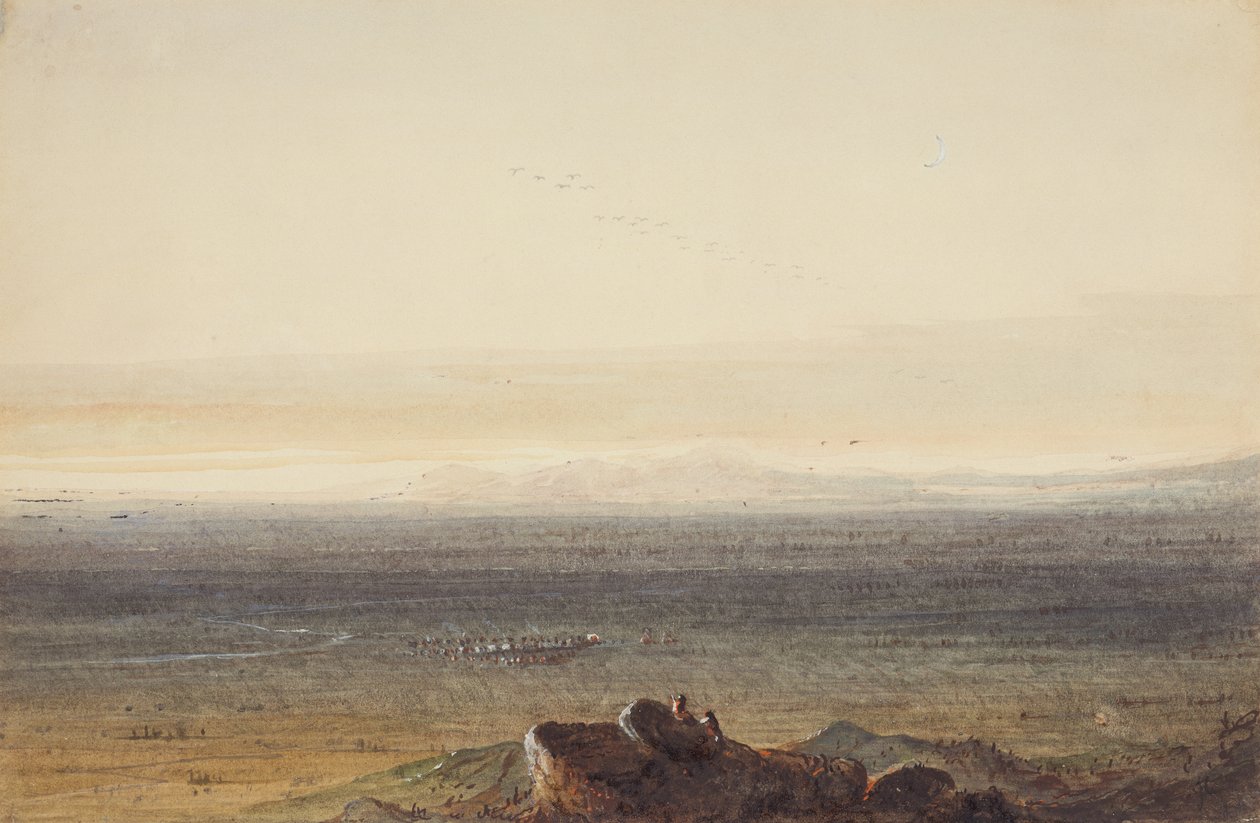 Prairie, c.1837 (lápis, aguarela e guache sobre papel) de Alfred Jacob Miller