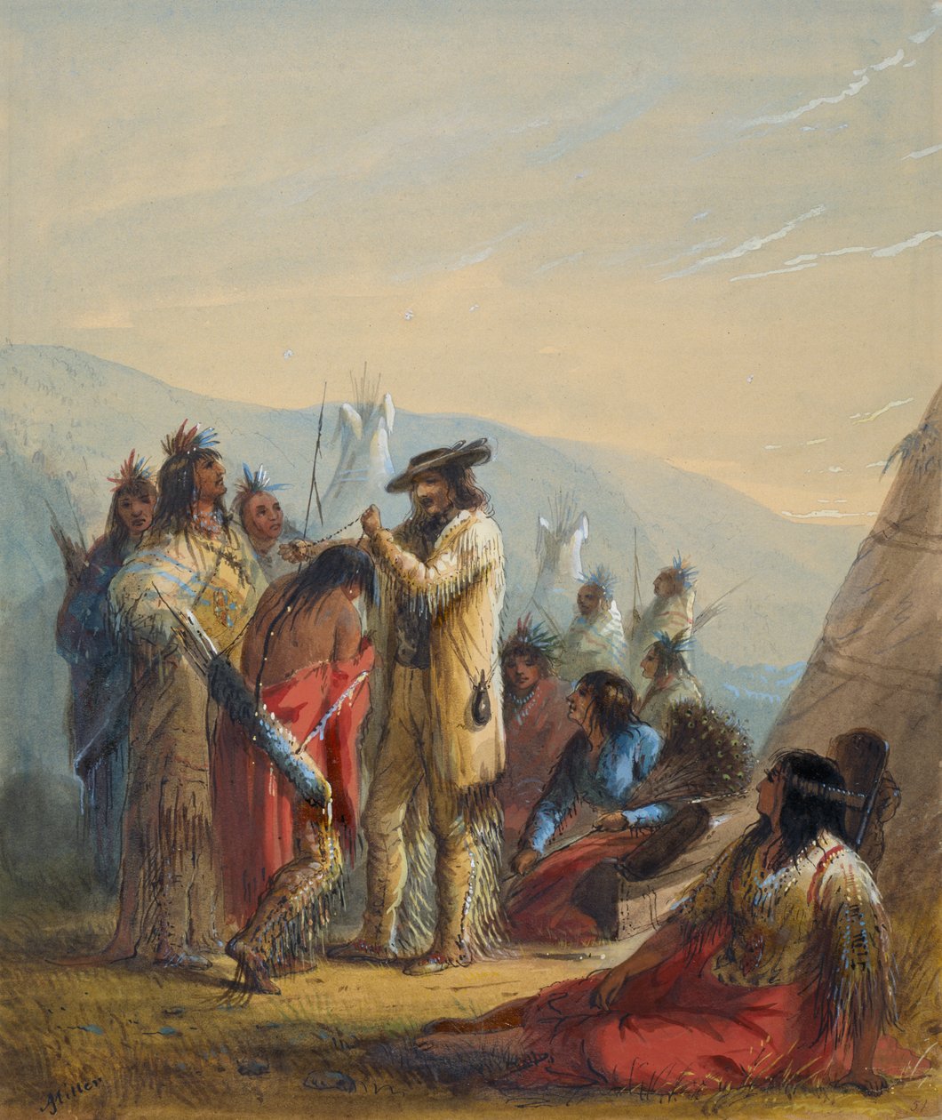 Presentes para índios de Alfred Jacob Miller