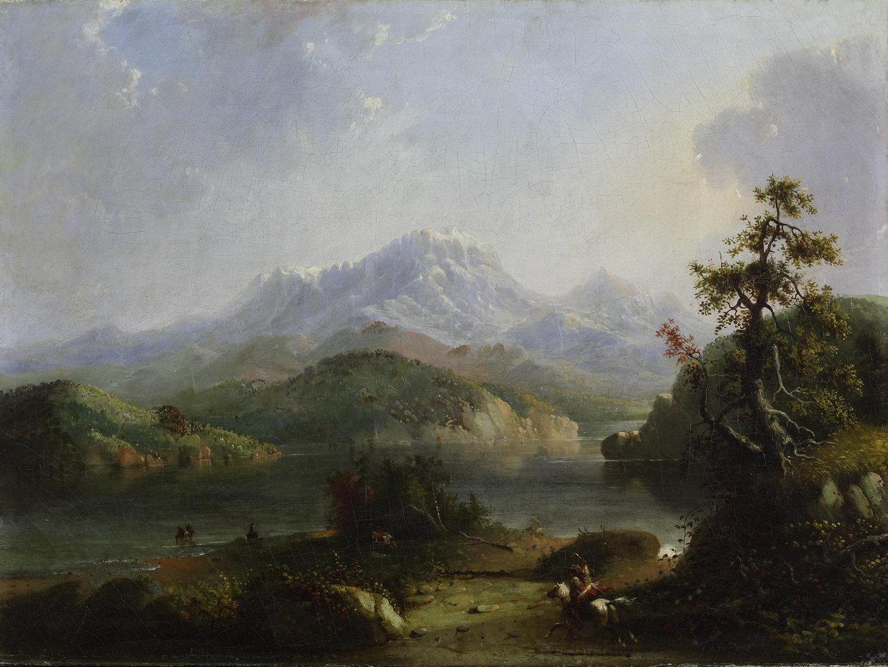 Paisagem das Montanhas Rochosas, Montanhas Wind River de Alfred Jacob Miller