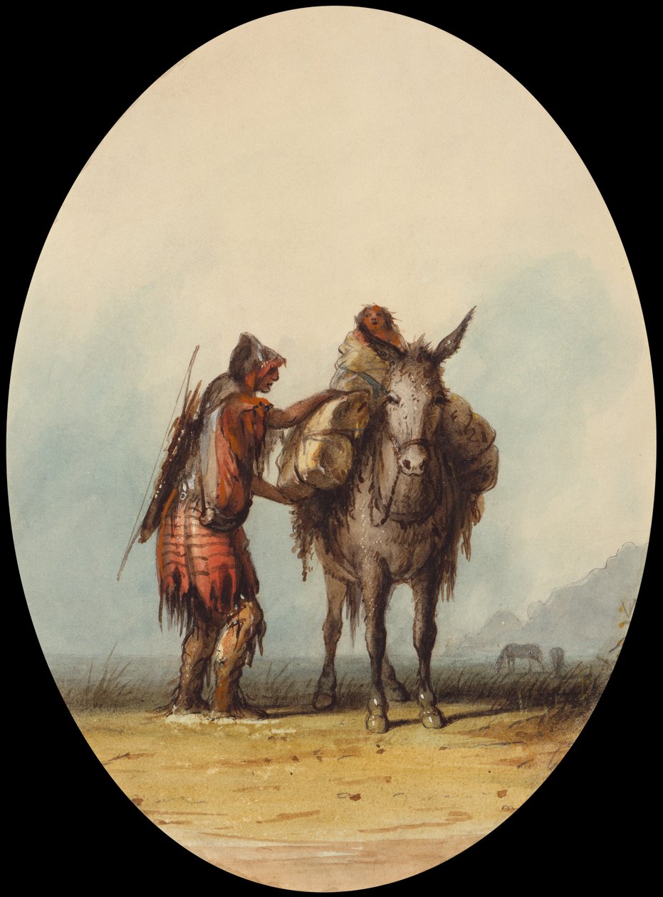Root Diggers, c.1837 (aguarela e guache sobre papel) de Alfred Jacob Miller