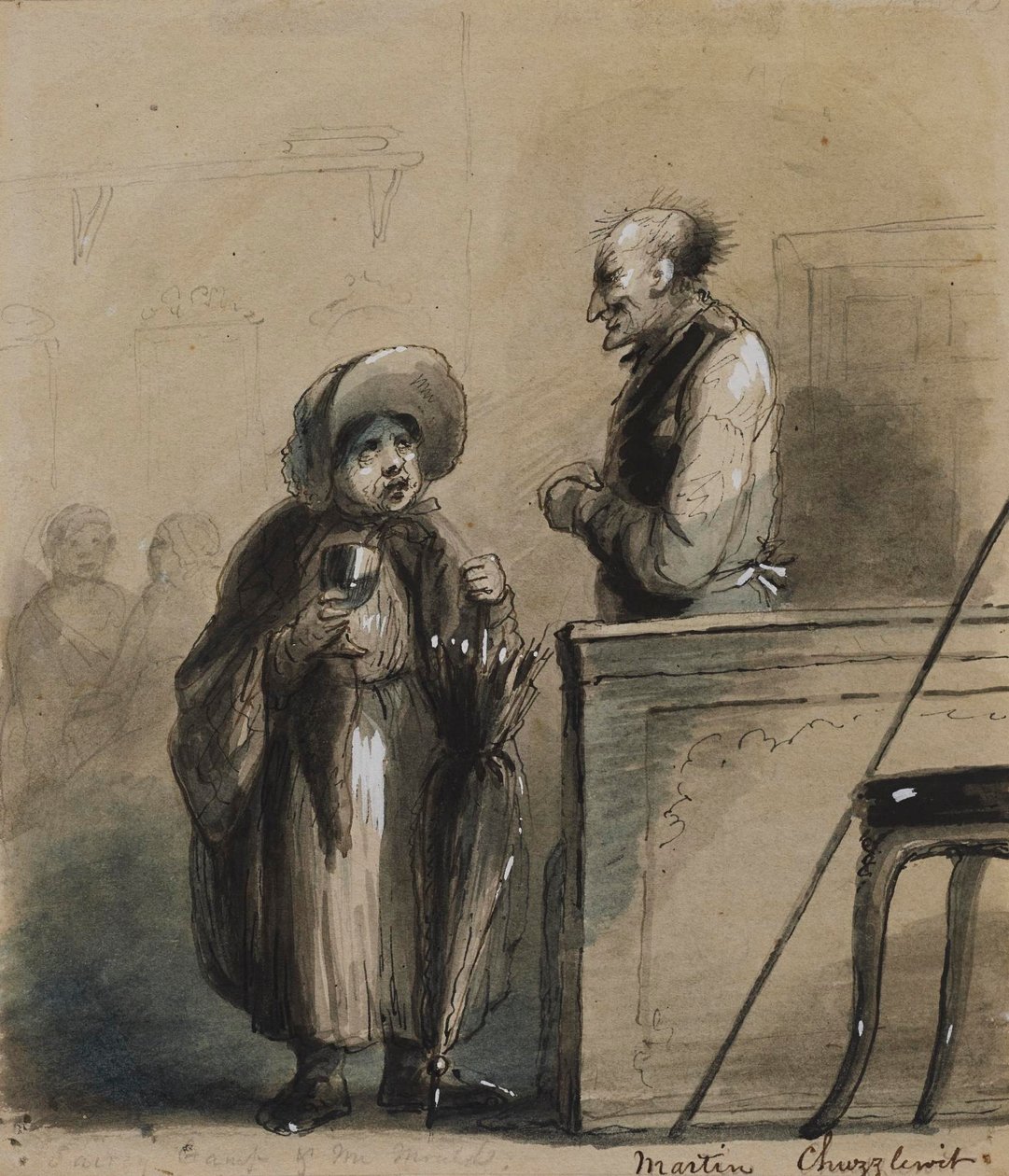 Sairey Gamp e o Sr. Mould de Alfred Jacob Miller