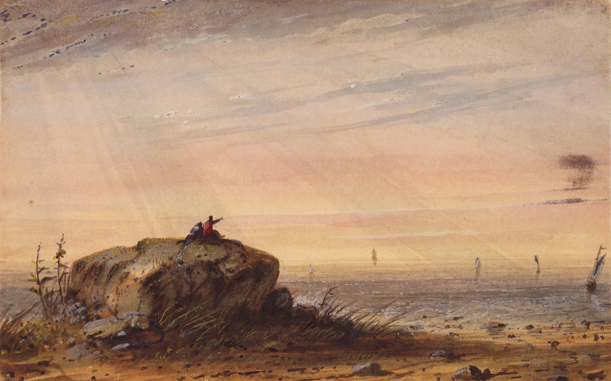 Sea Coast, c.1837 (aguarela sobre papel) de Alfred Jacob Miller
