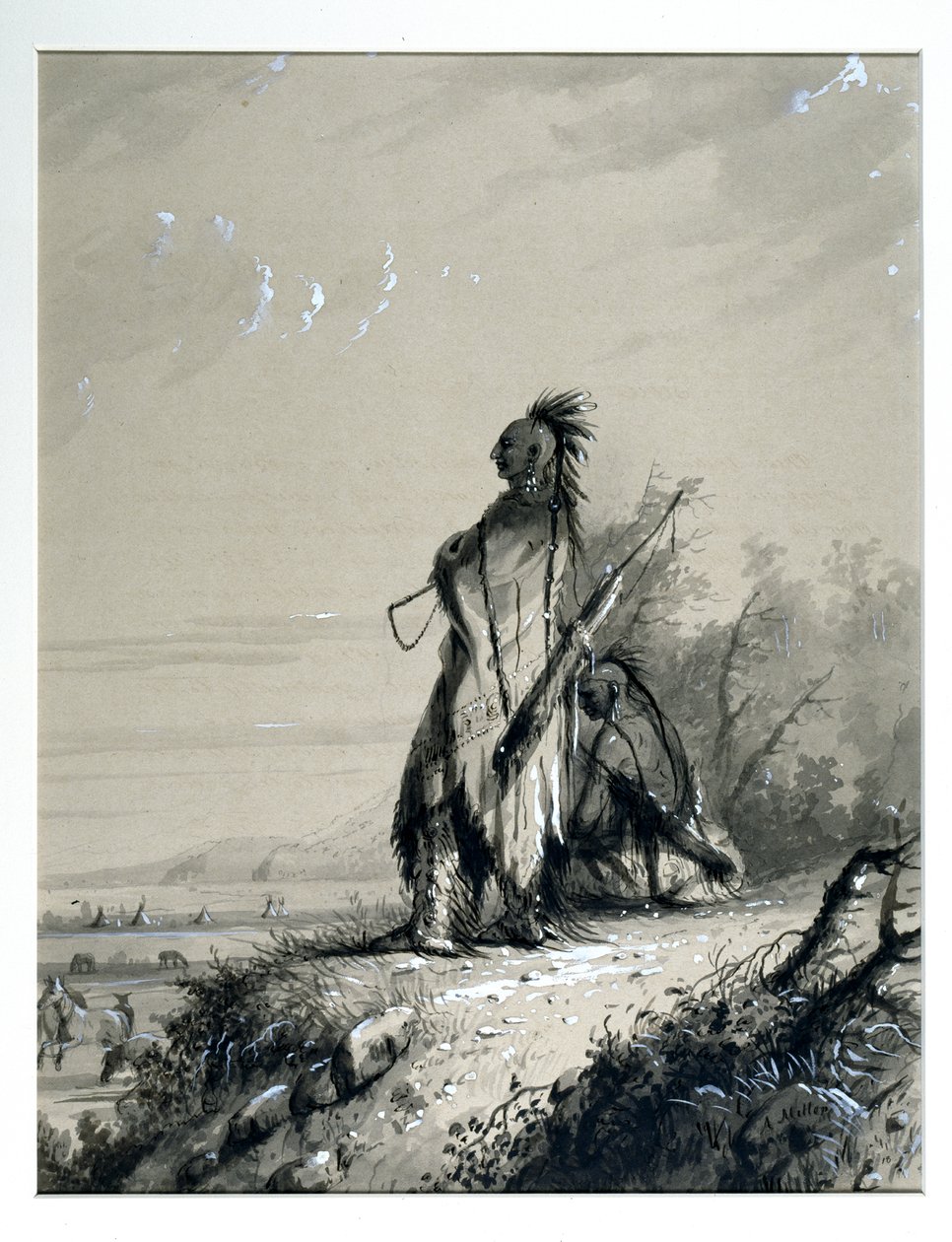 Guarda Indígena Sioux de Alfred Jacob Miller
