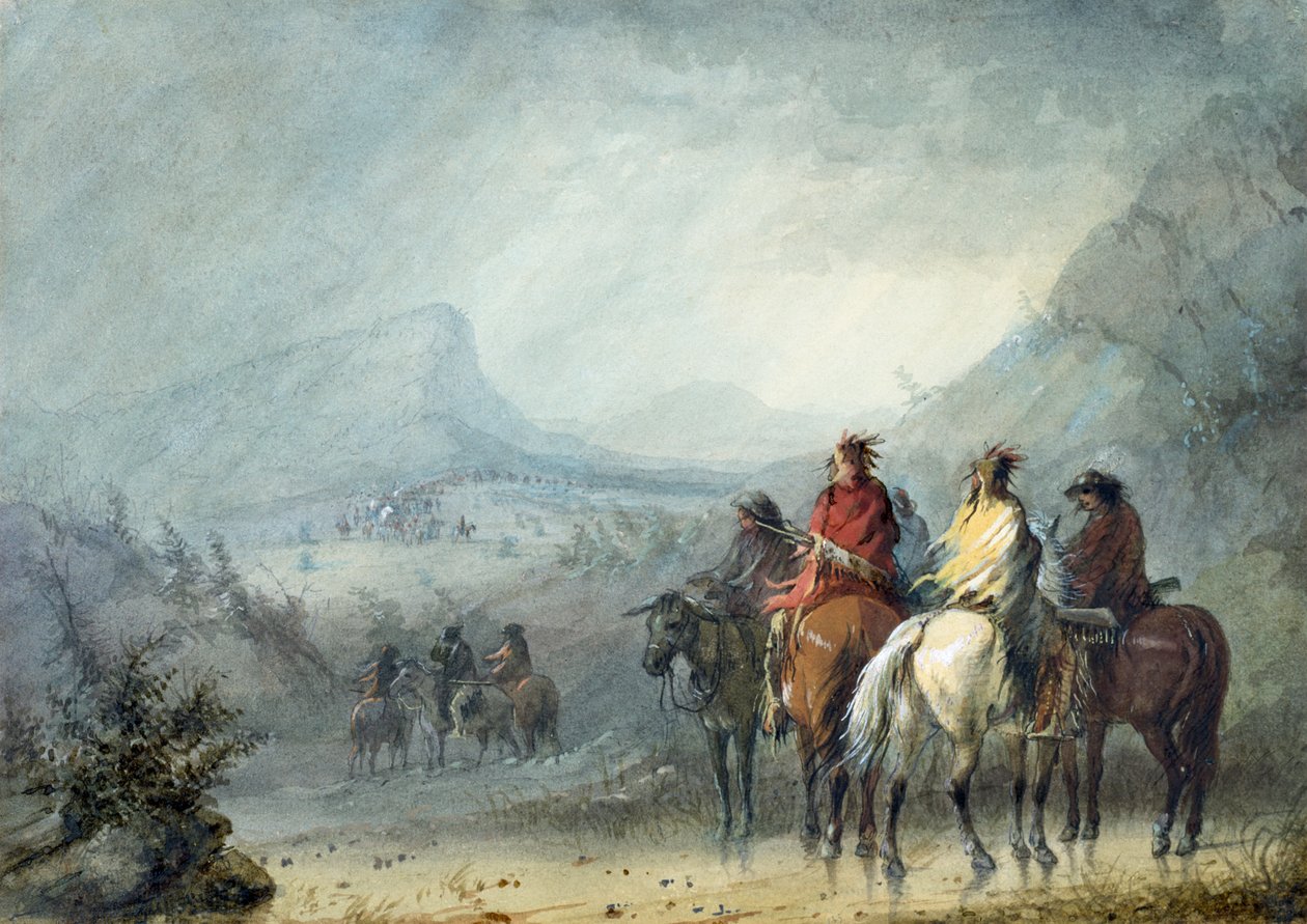 Tempestade: À espera da caravana de Alfred Jacob Miller