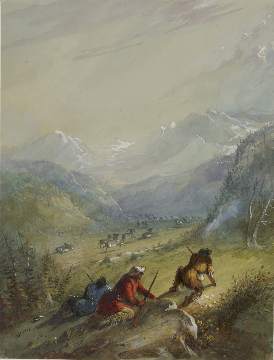O argali - ovelha-da-montanha de Alfred Jacob Miller