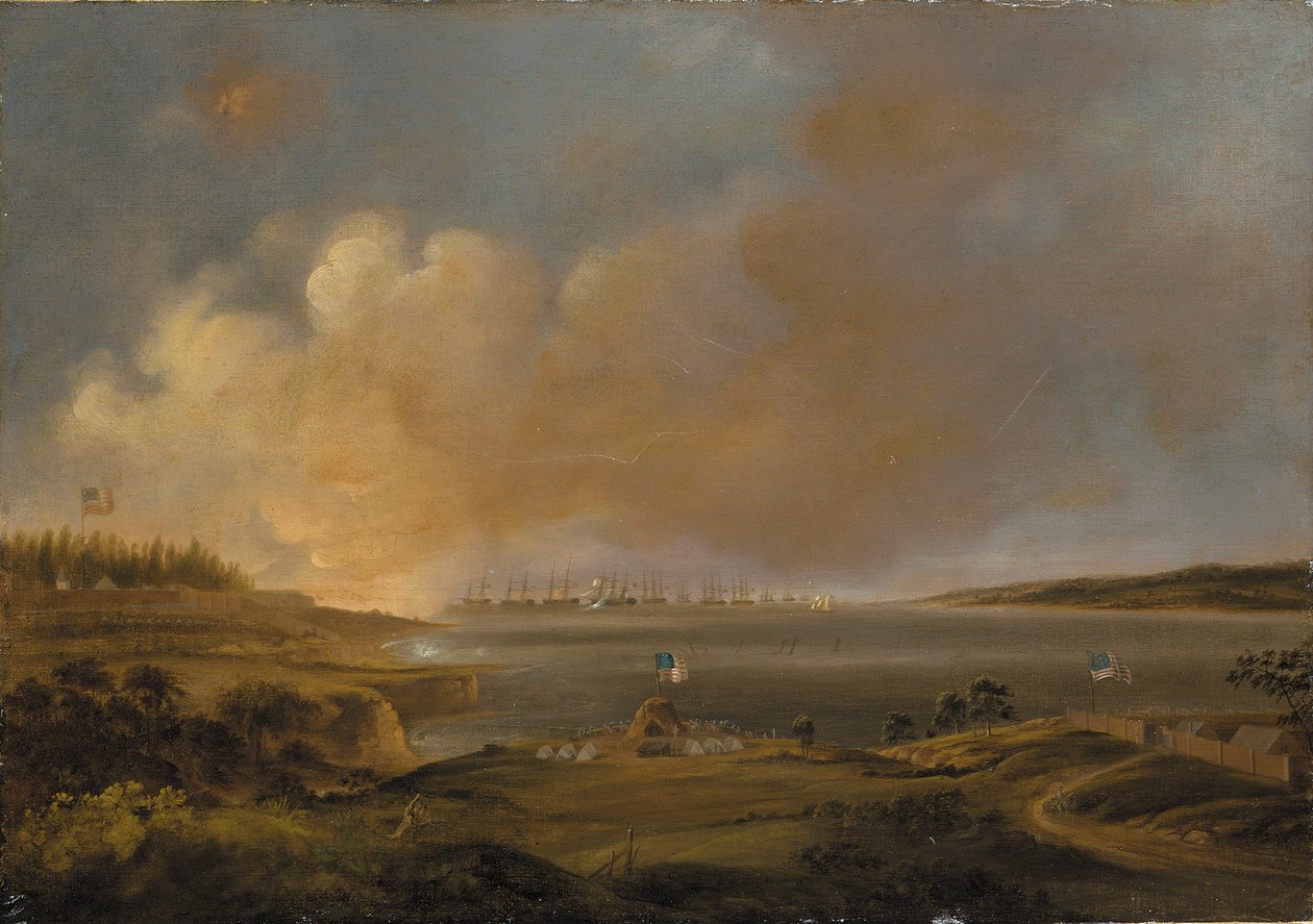 A Batalha de Fort McHenry de Alfred Jacob Miller