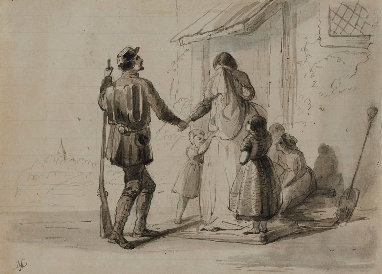 Guerra. A caminho da frente de Alfred Jacob Miller