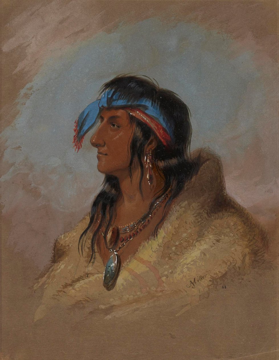 White Plume de Alfred Jacob Miller