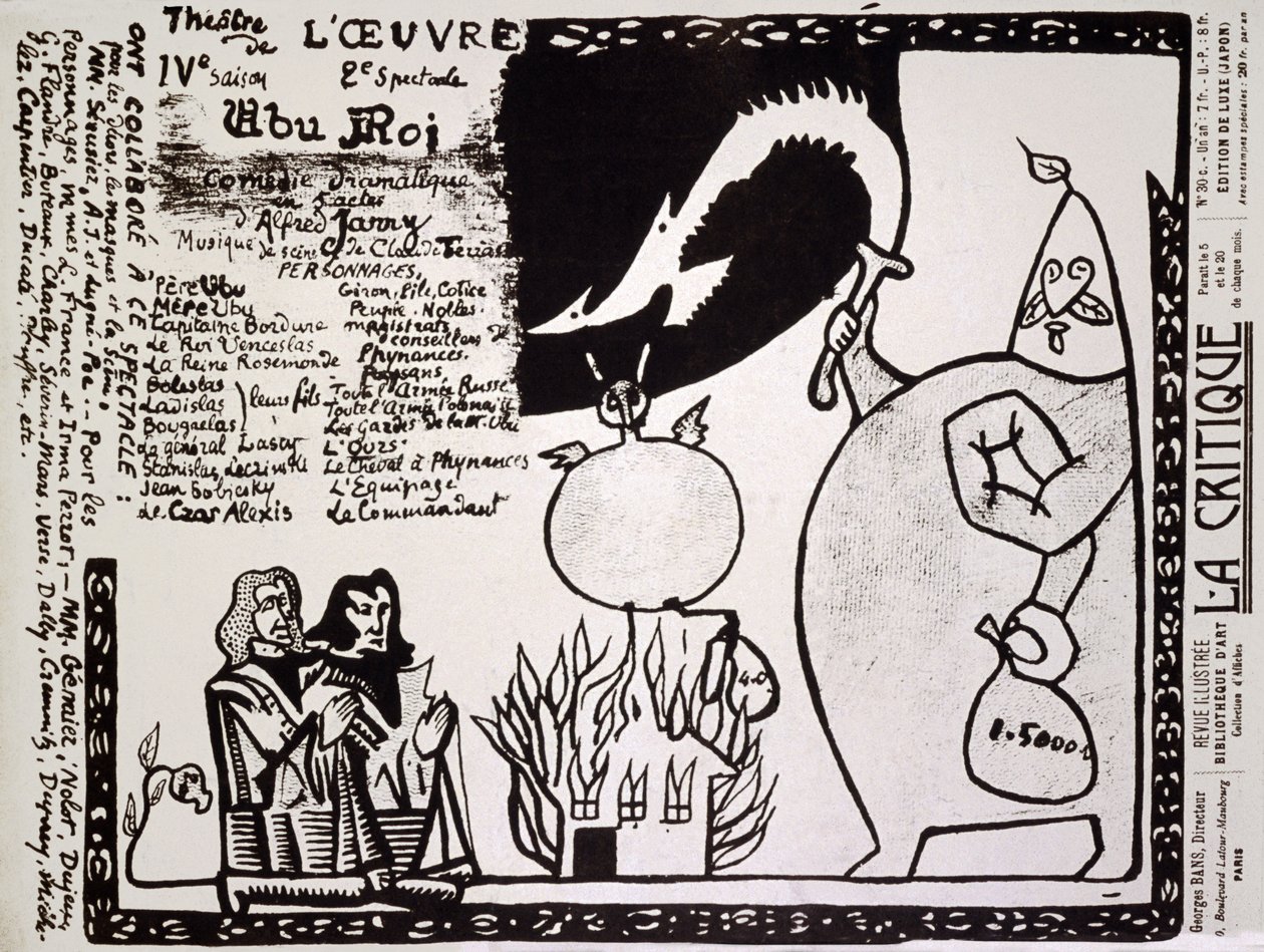 Agora rei. 1896 (cartaz) de Alfred Jarry