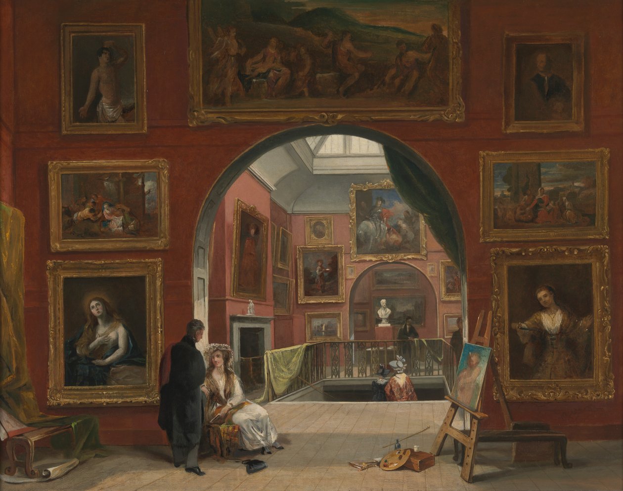 Interior da Instituição Britânica (Exposição do Velho Mestre, Verão de 1832) de Alfred Joseph Woolmer