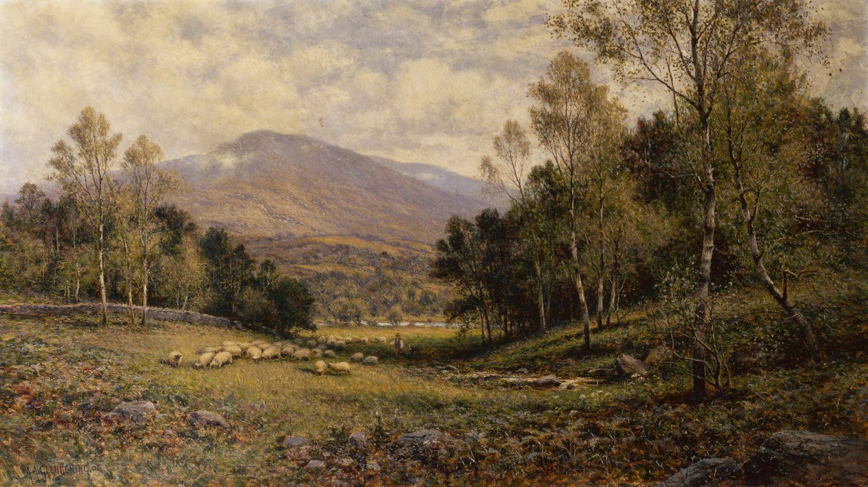 Perto de Bettws-Y Coed (óleo sobre tela) de Alfred Jr. Glendening