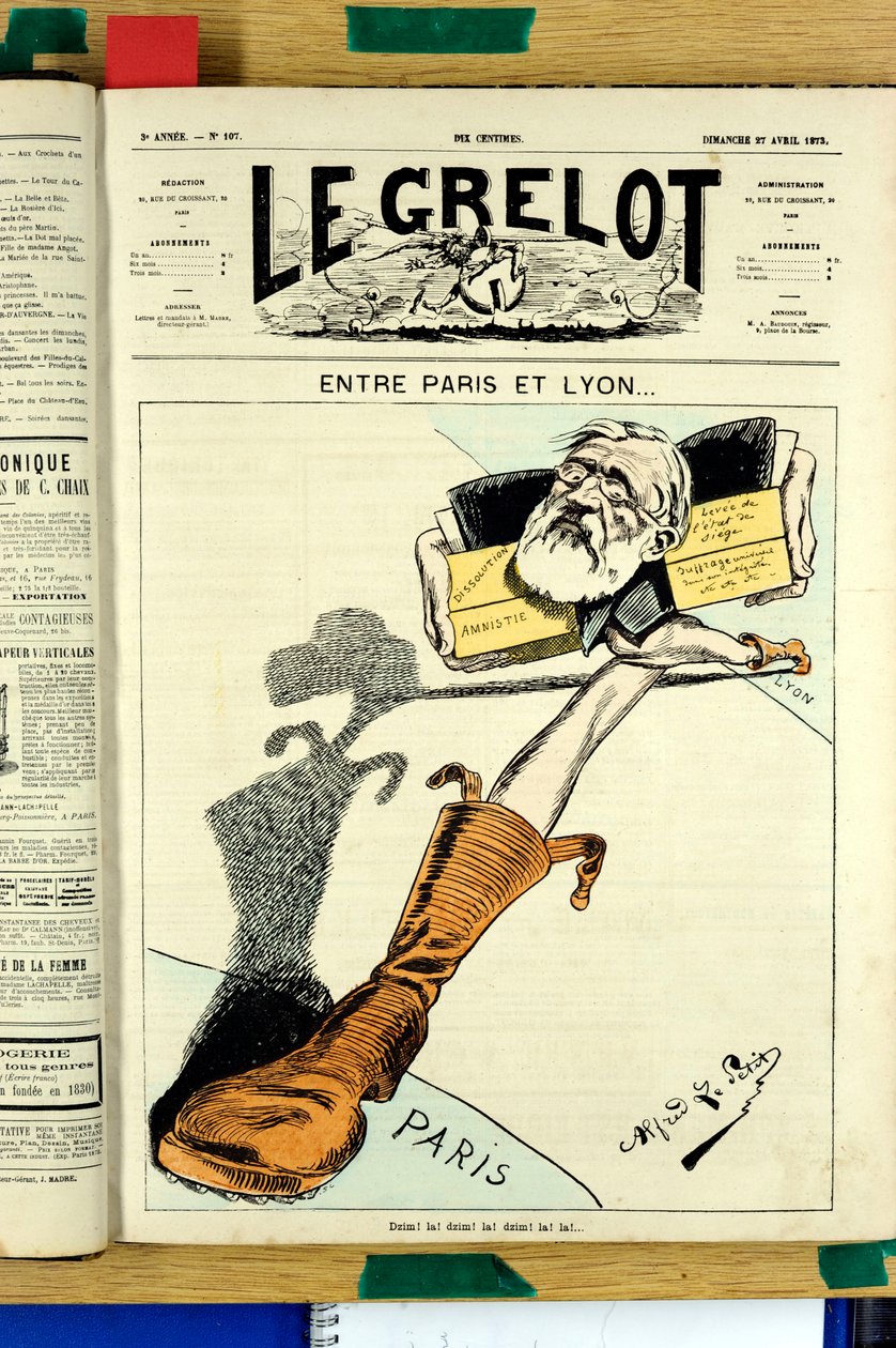 Capa do "Le Grelot", número 107, Satirique en Couleurs de Alfred Le Petit
