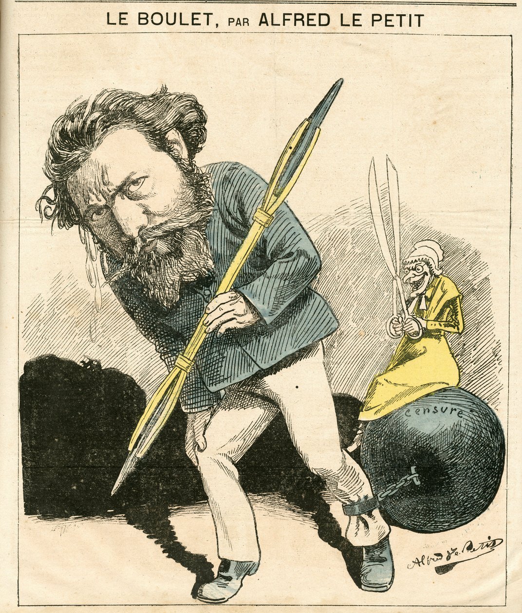 Capa do "Le Grelot", número 119, Satirique en Colours de Alfred Le Petit