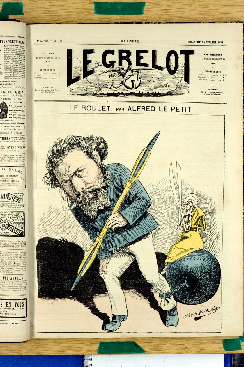 Capa do "Le Grelot", número 119, Satirique en Colours de Alfred Le Petit