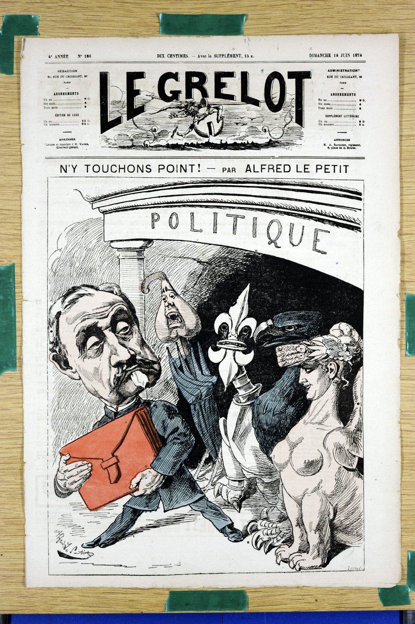 Capa do "Le Grelot", número 166, Satirique en Couleurs de Alfred Le Petit