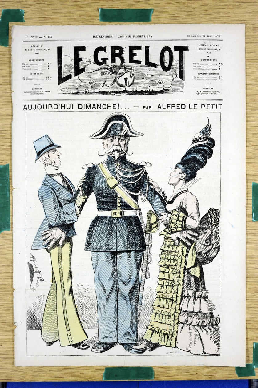 Capa do "Le Grelot", número 167, Satirique en Couleurs de Alfred Le Petit