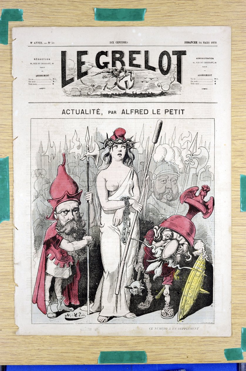 Capa do "Le Grelot", número 50, Satirique en Couleurs de Alfred Le Petit
