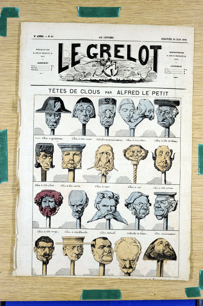 Capa do "Le Grelot", número 64, Satirique en Couleurs de Alfred Le Petit