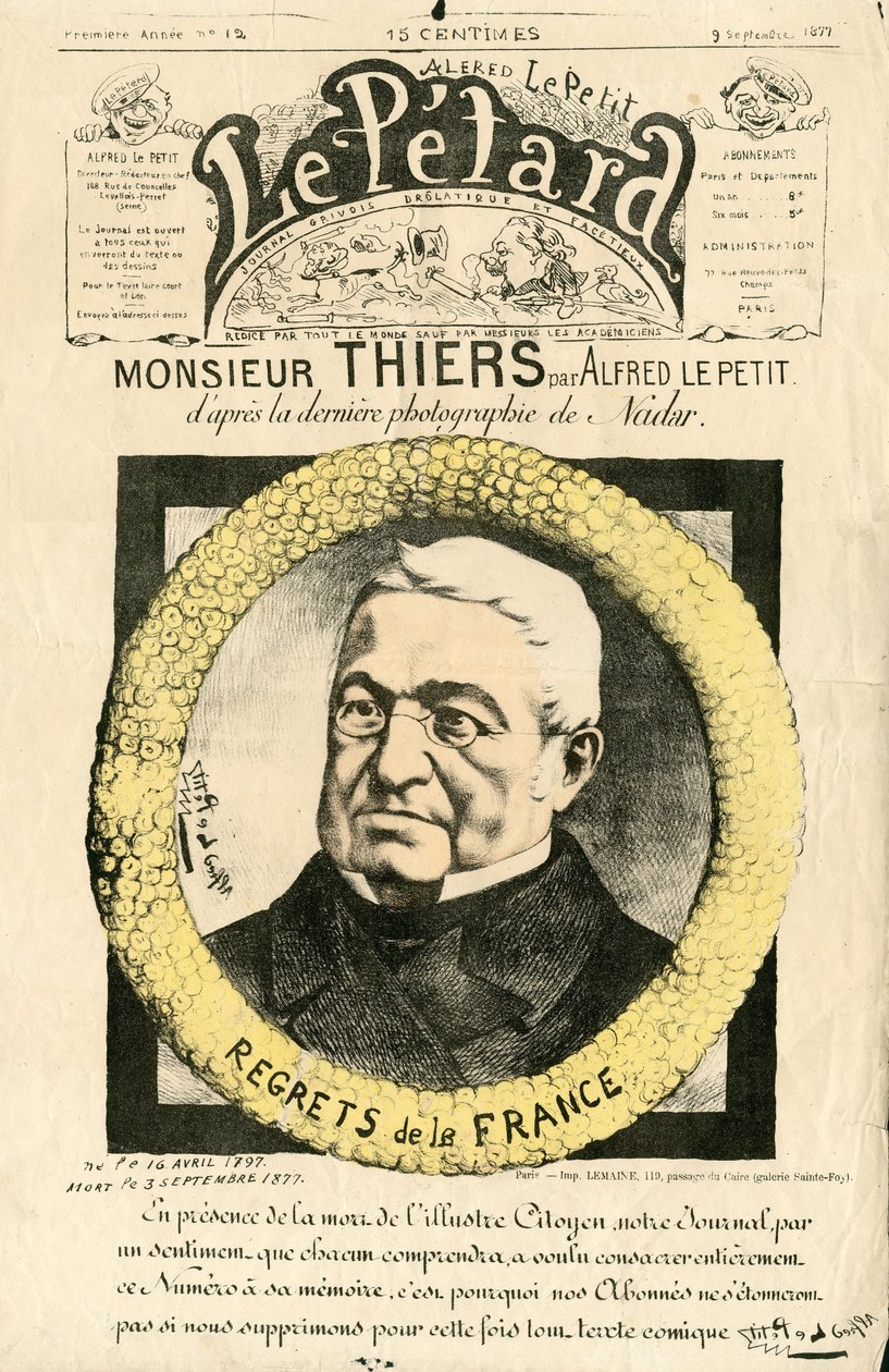 Capa do "Le Petard". de Alfred Le Petit