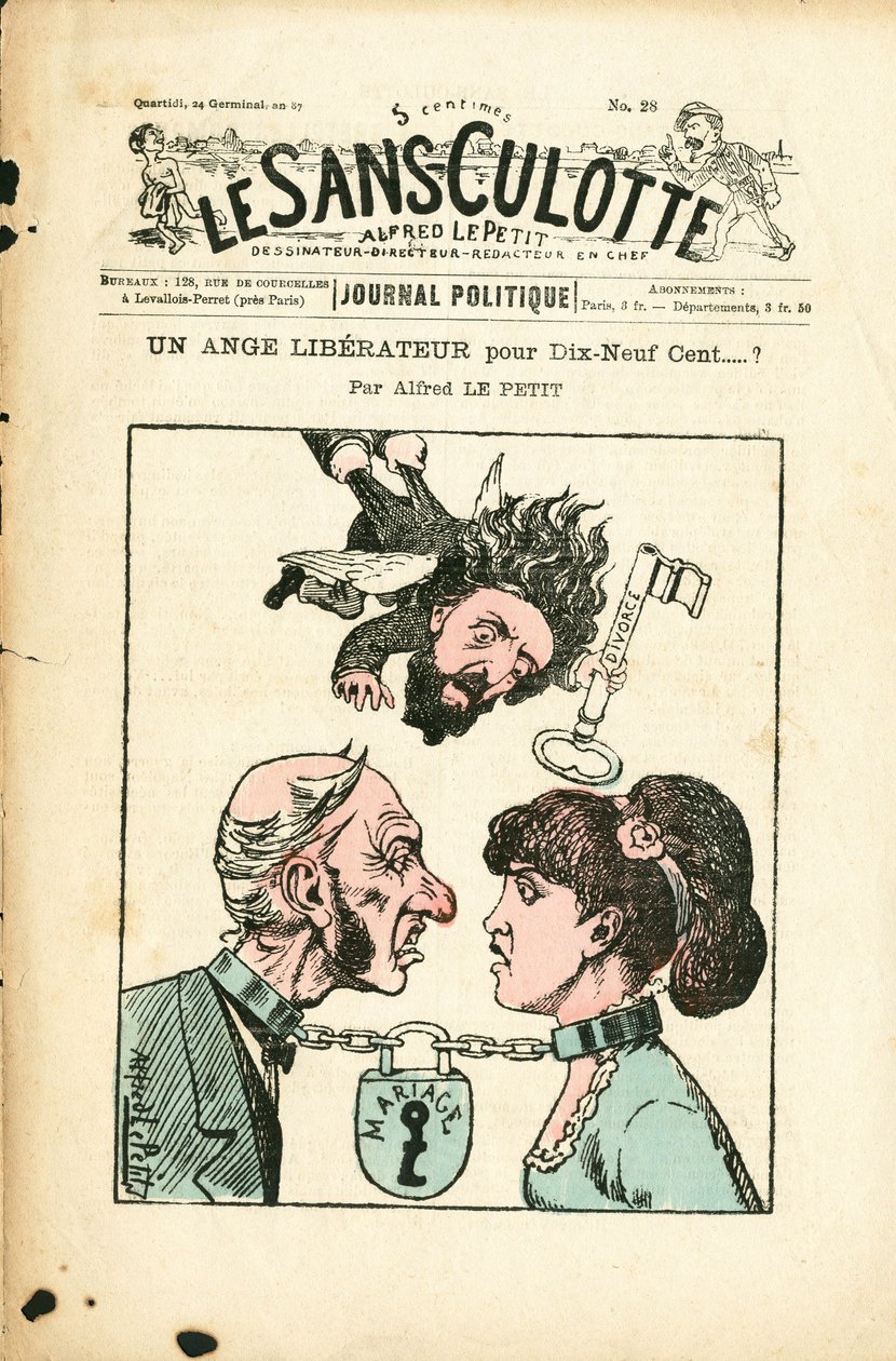Capa do "Le Sans-Panlotte", número 28, Satirique en Couleurs de Alfred Le Petit