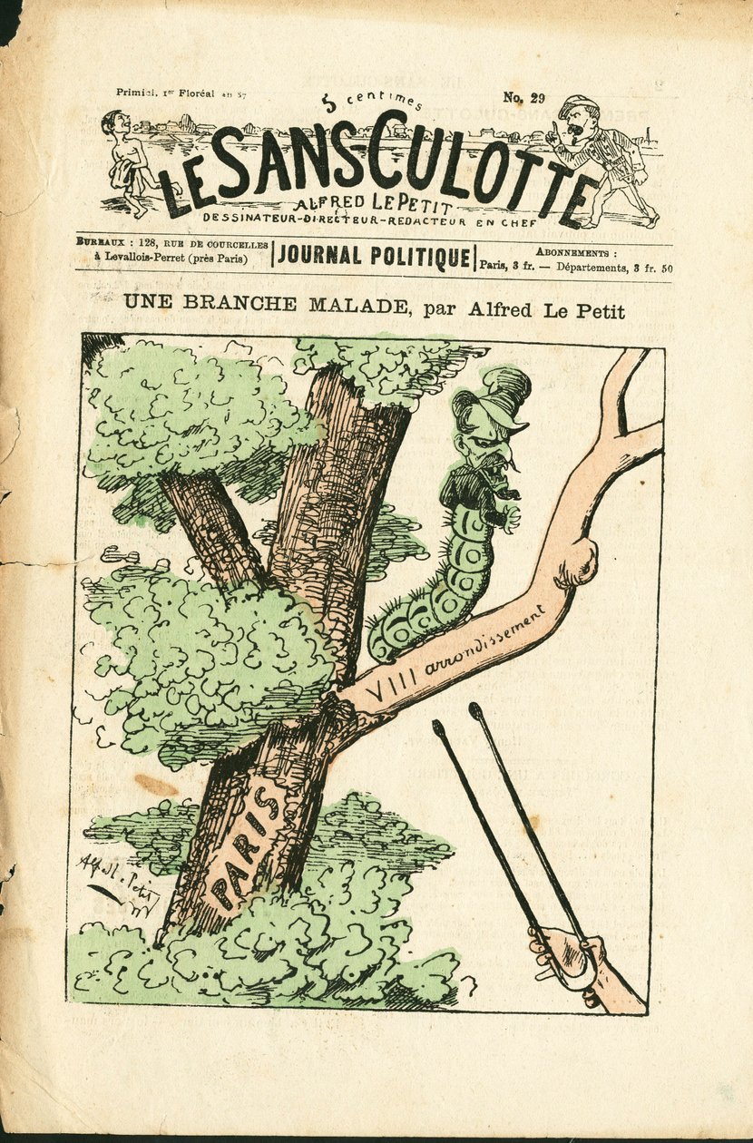 Capa do "Le Sans-Panlotte", número 29, Satirique en Couleurs de Alfred Le Petit