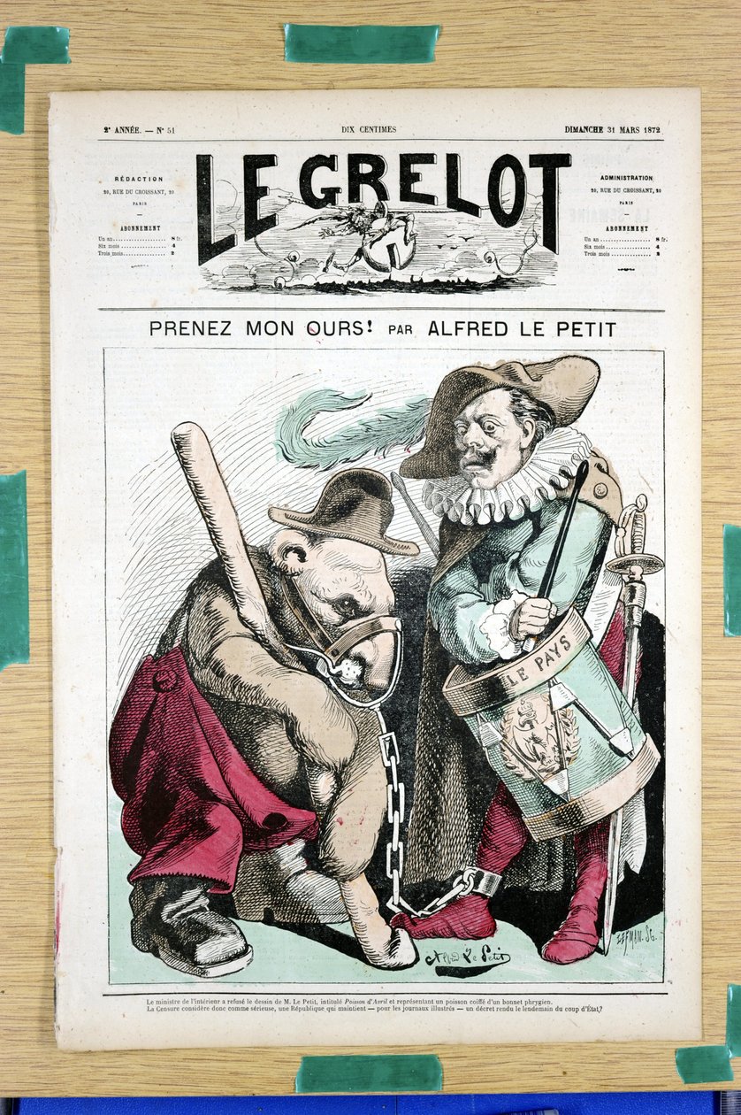 Capa do "The Grelot", número 51, Satirique en Couleurs de Alfred Le Petit