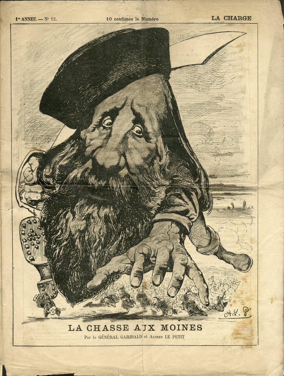Ilustração de Alfred Le Pete (1841-1909) em La Charge (1870), No. 12 de Alfred Le Petit