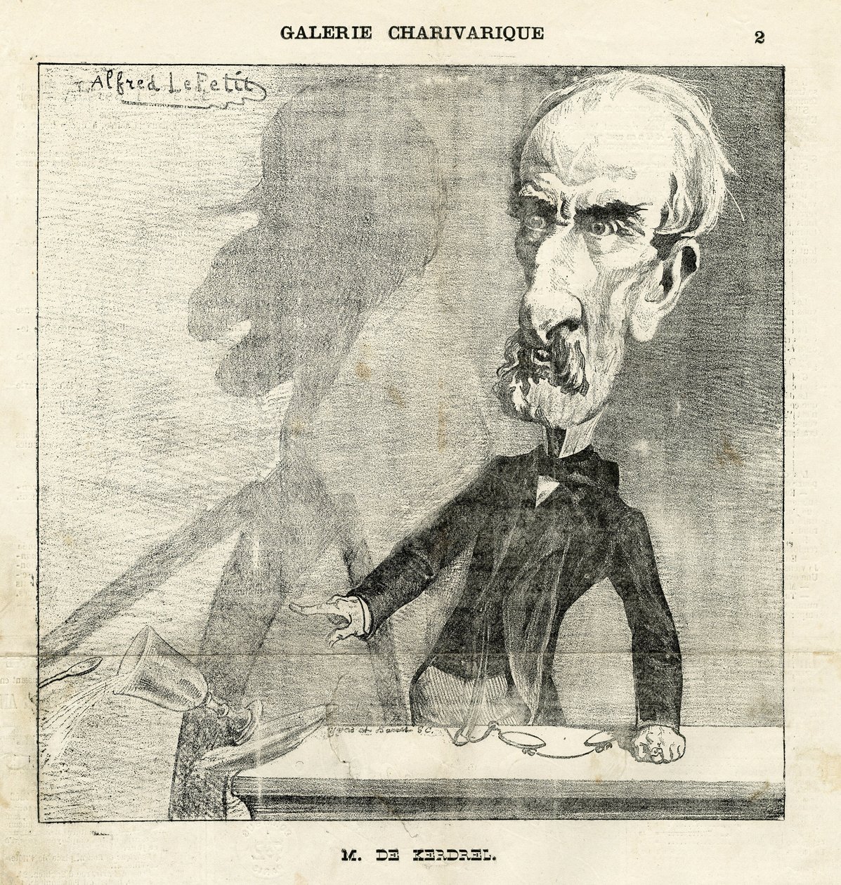Ilustração de Alfred Le Pete (1841-1909) em Le Charivari de Alfred Le Petit