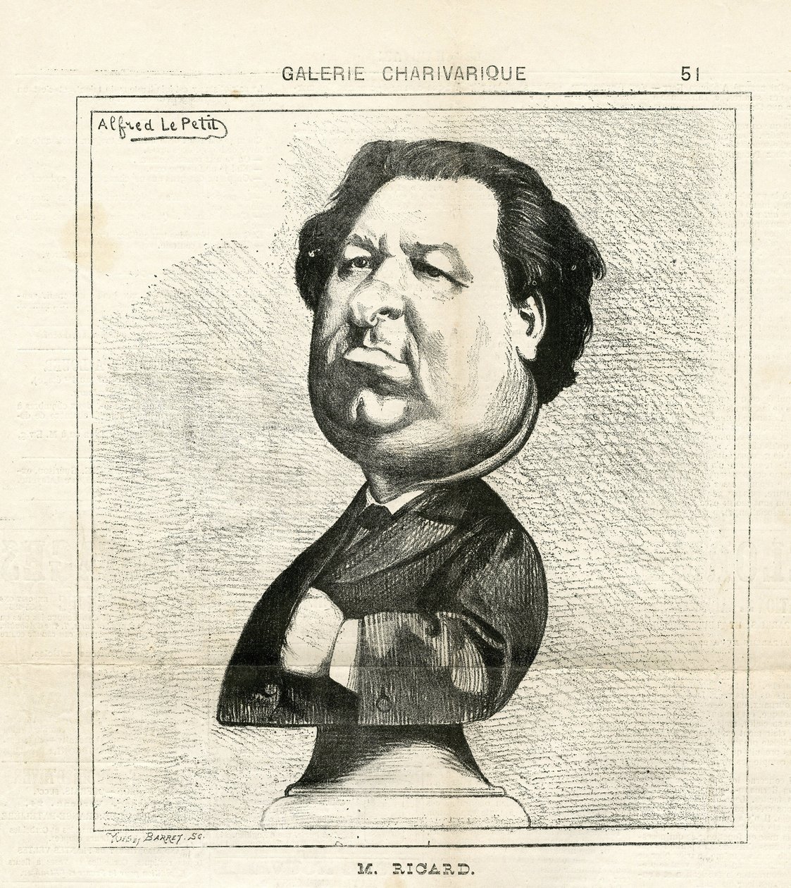 Ilustração de Alfred Le Pete (1841-1909) em Le Charivari de Alfred Le Petit