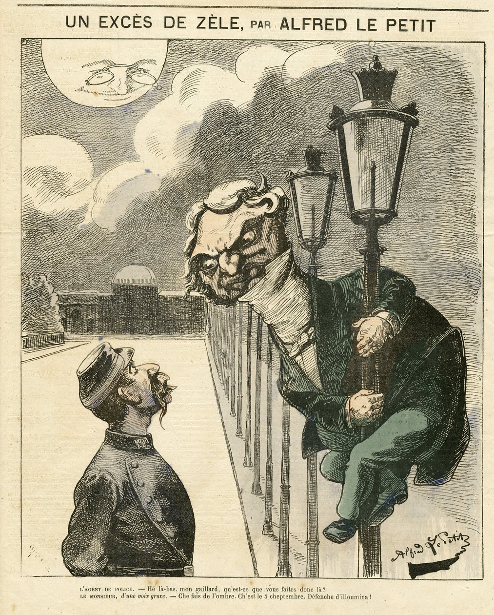 Ilustração de Alfred Le Petity (1841-1909) para a capa do Le Grelot de Alfred Le Petit