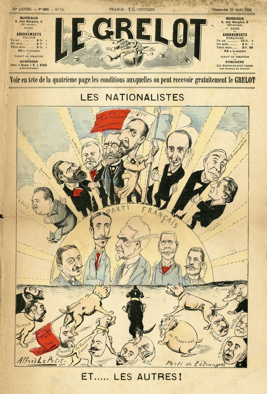 Ilustração de Alfred Le Pepetit (1841-1909) para a capa do Le Grelot de Alfred Le Petit