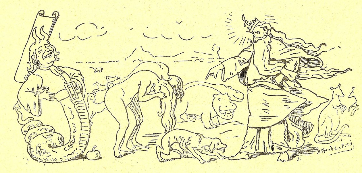 Ilustração de Alfred Le Pete (1841-1909) em Gros-Jean e sua cura de Alfred Le Petit