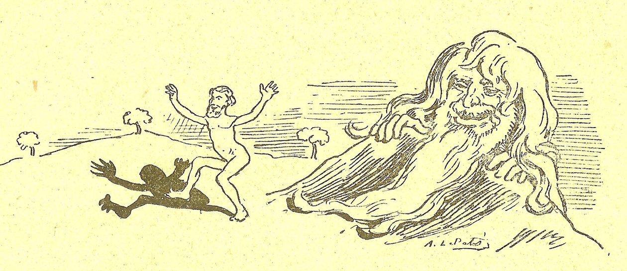 Ilustração de Alfred Le Pete (1841-1909) em Gros-Jean e sua cura de Alfred Le Petit