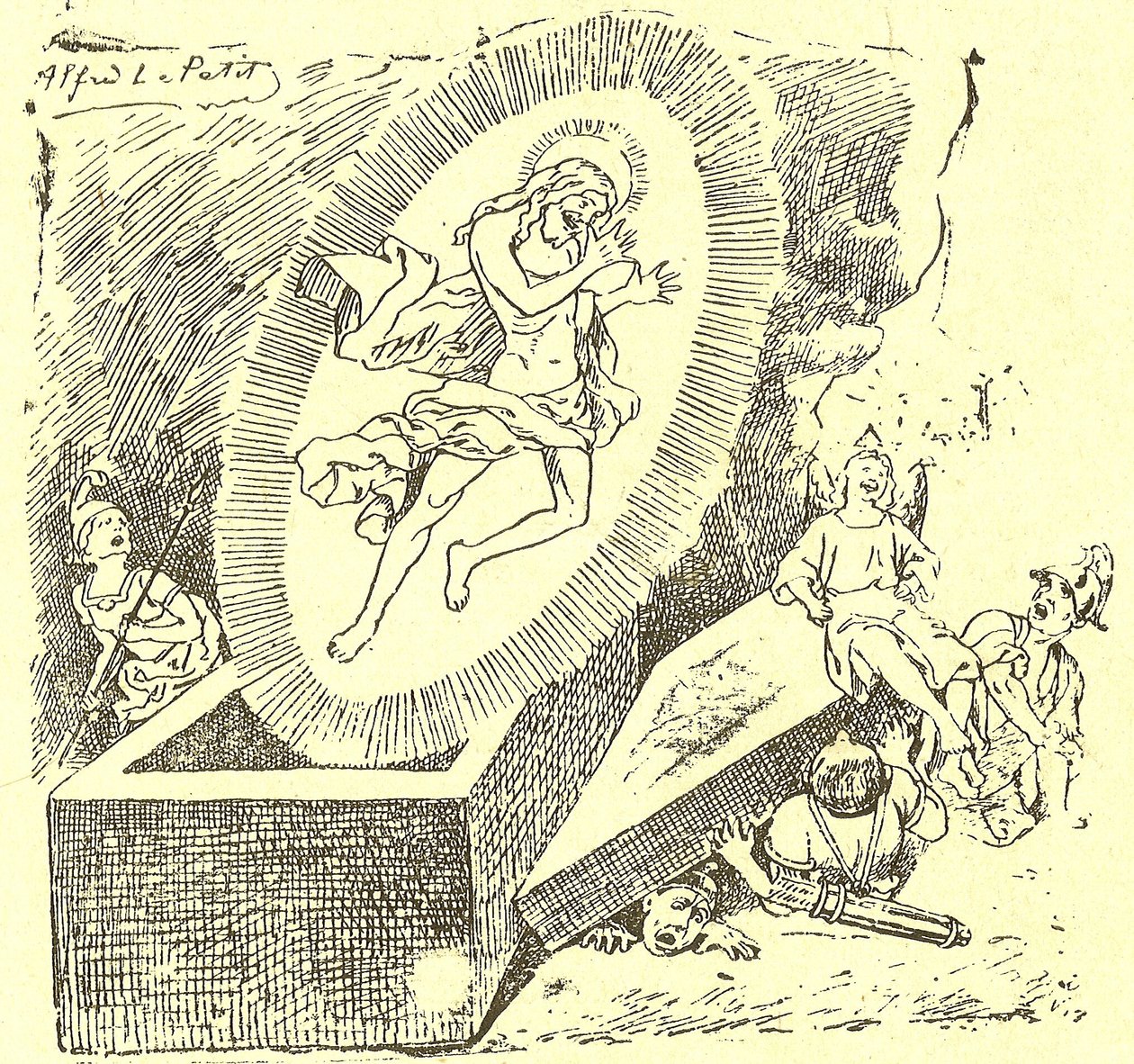 Ilustração de Alfred Le Pete (1841-1909) em Gros-Jean e sua paróquia de Alfred Le Petit