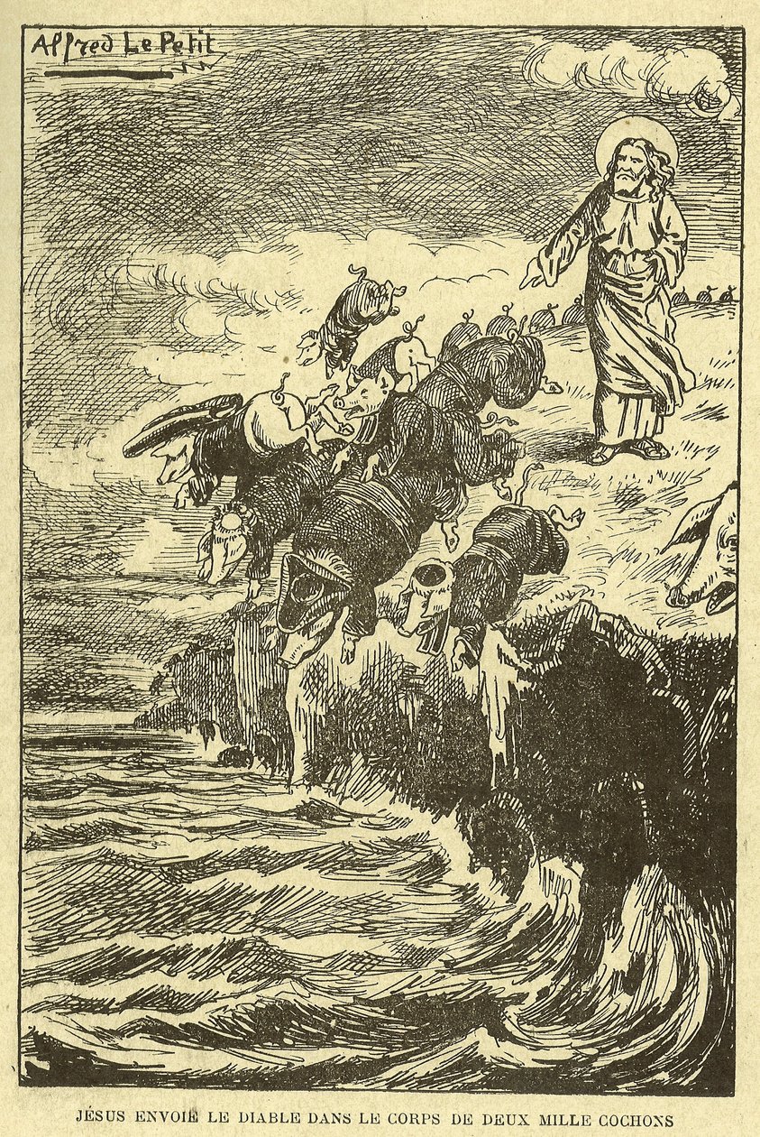 Ilustração de Alfred Le Pete (1841-1909) em Gros-Jean et son cure de Alfred Le Petit