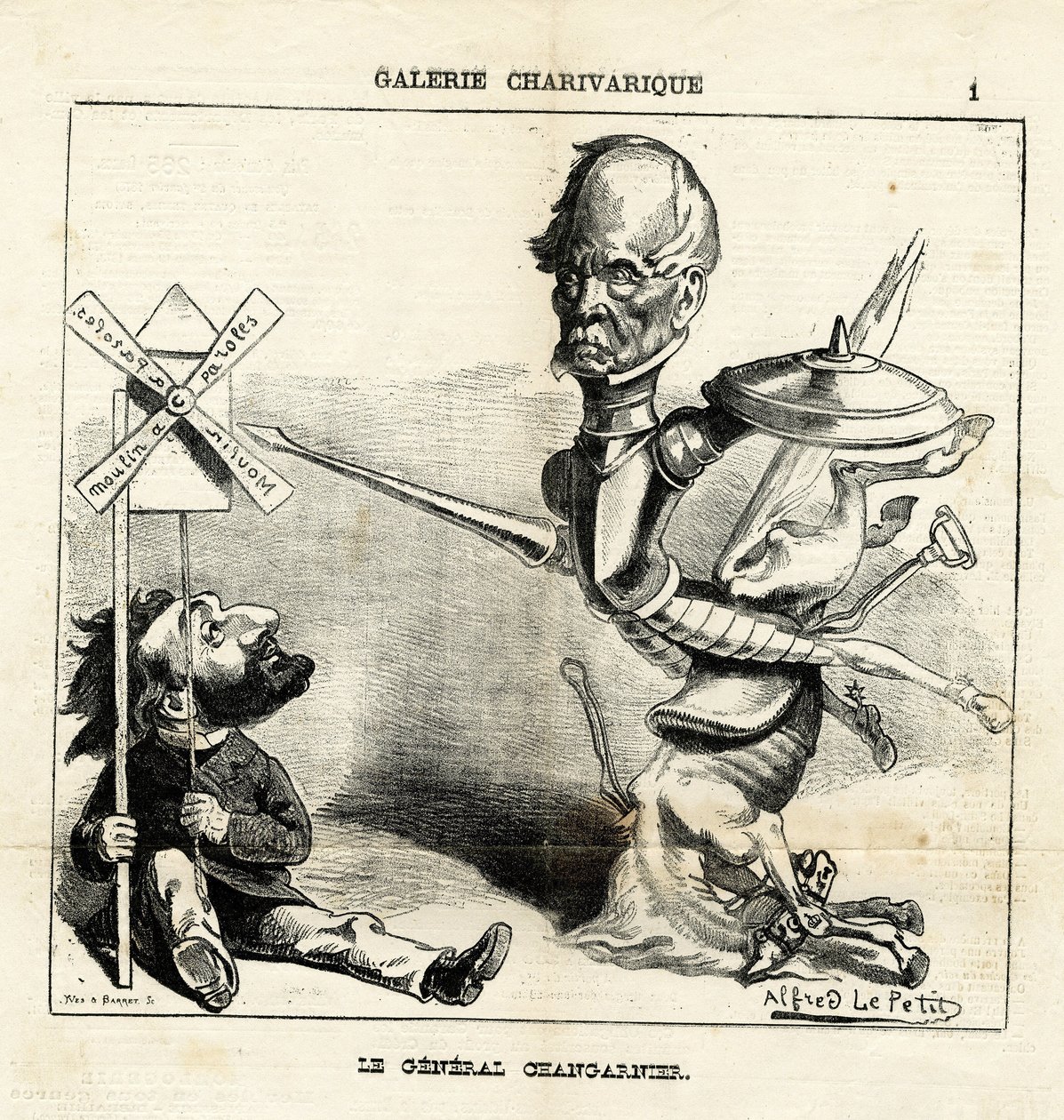 Ilustração de Alfred Le Pete (1841-1909) em Le Charivari de Alfred Le Petit