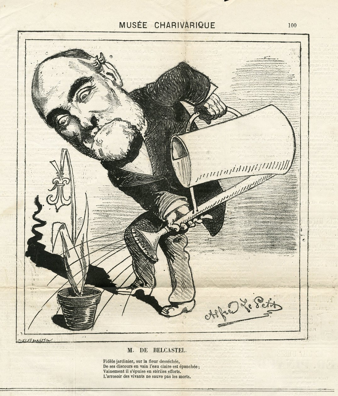 Ilustração de Alfred Le Pete (1841-1909) em Le Charivari de Alfred Le Petit