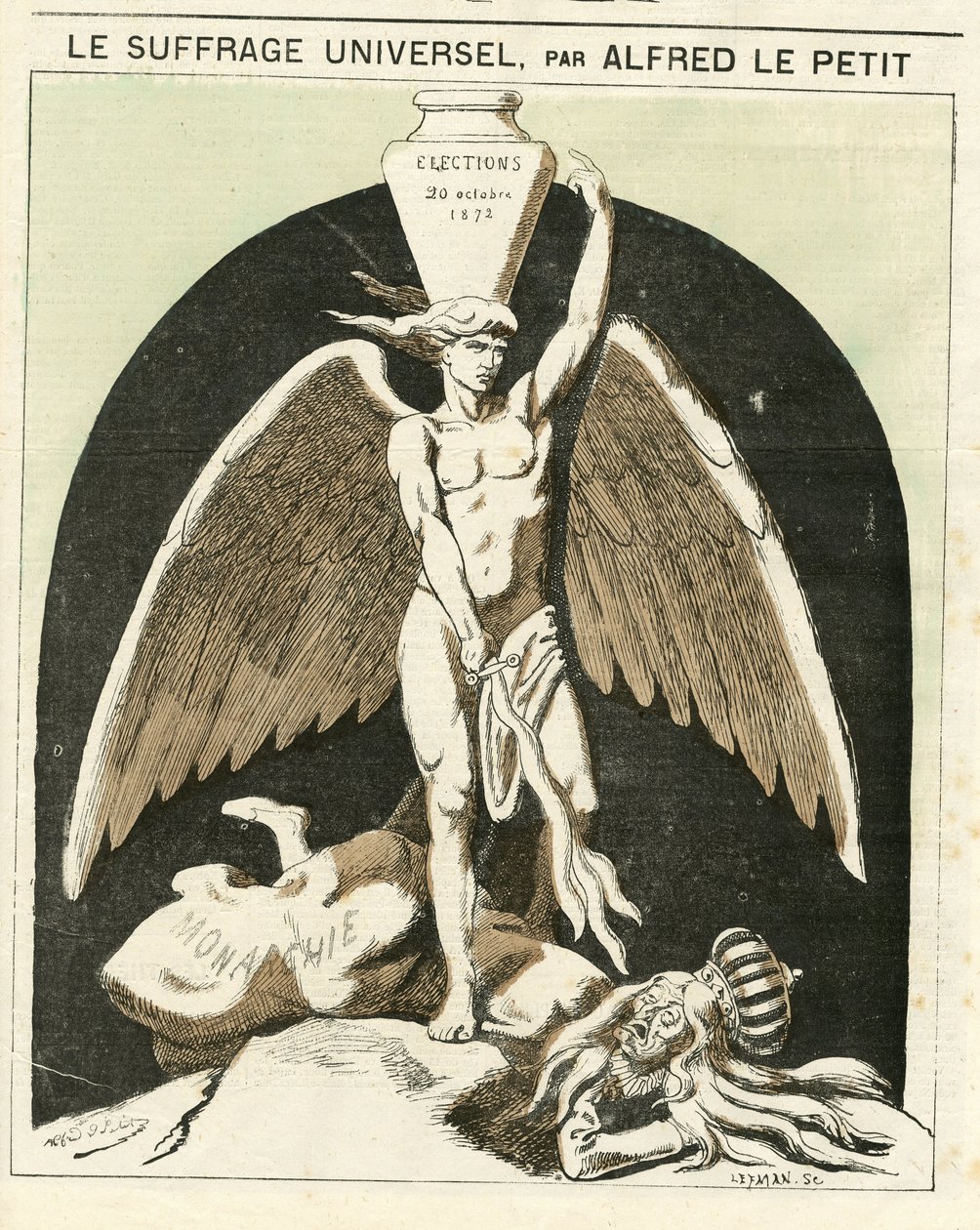Ilustração de Alfred Le Petity (1841-1909) para a capa do Le Grelot de Alfred Le Petit