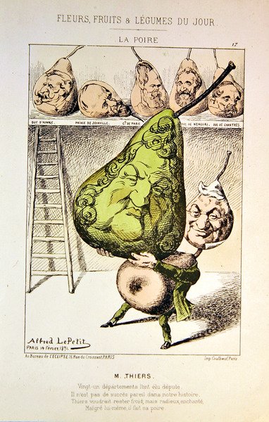M. Thiers, da série de desenhos animados "Fleurs, Fruits et Legumes du Jour" (Fleurs, Fruits et Legumes du Jour) de Alfred Le Petit