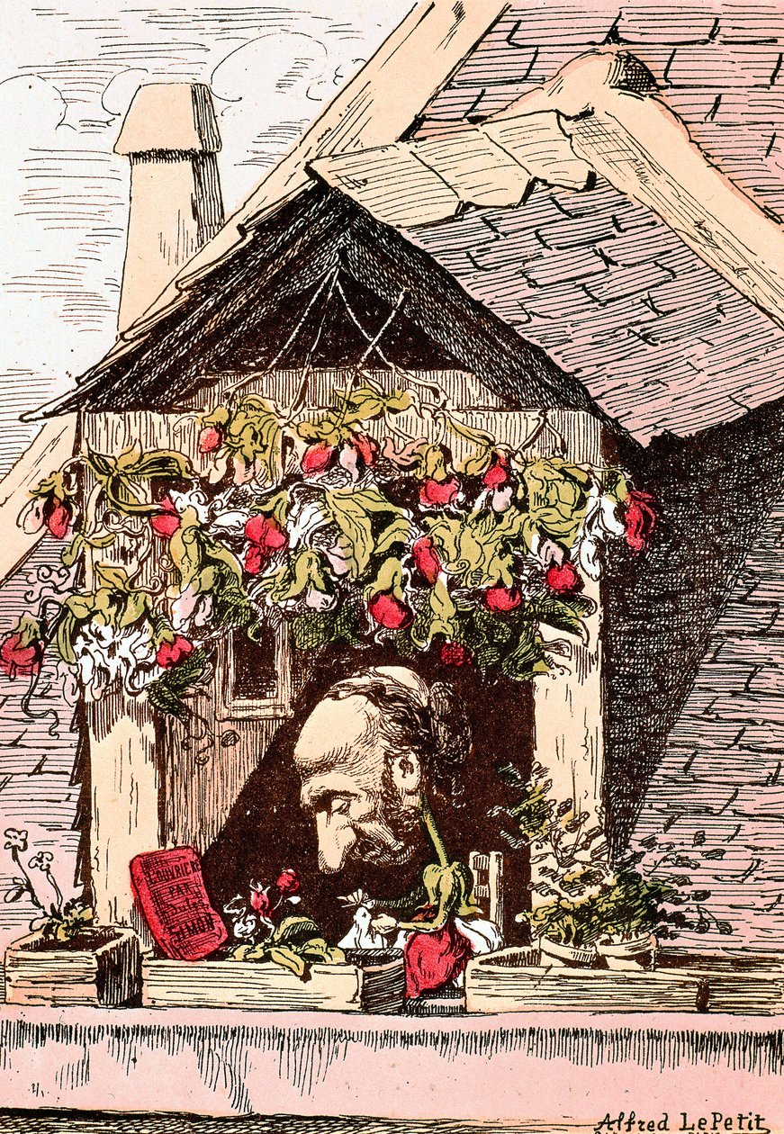 cartoon do escritor Jules Simon (1814-1896), autor de "l