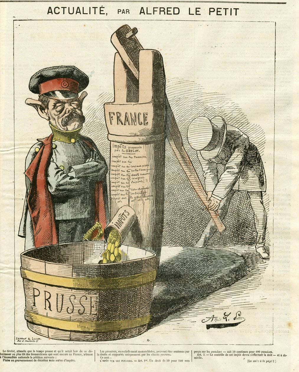 a capa do Le Grelot, no 43 de Alfred Le Petit