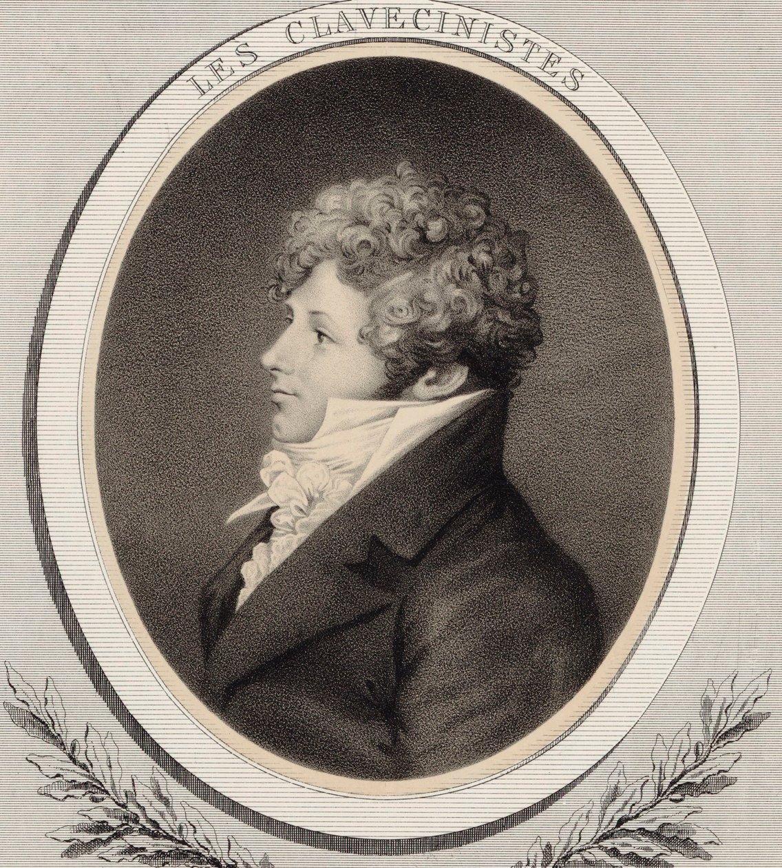 Retrato do pianista e compositor Daniel Steibelt 1765-1823. de Alfred Lemoine