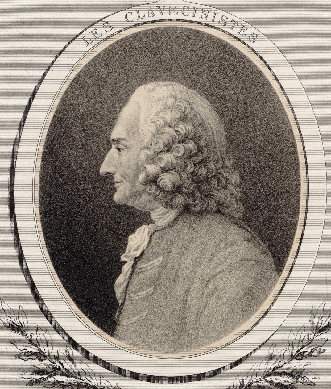 Retrato do compositor Jean-Philippe Rameau 1683-1764. de Alfred Lemoine