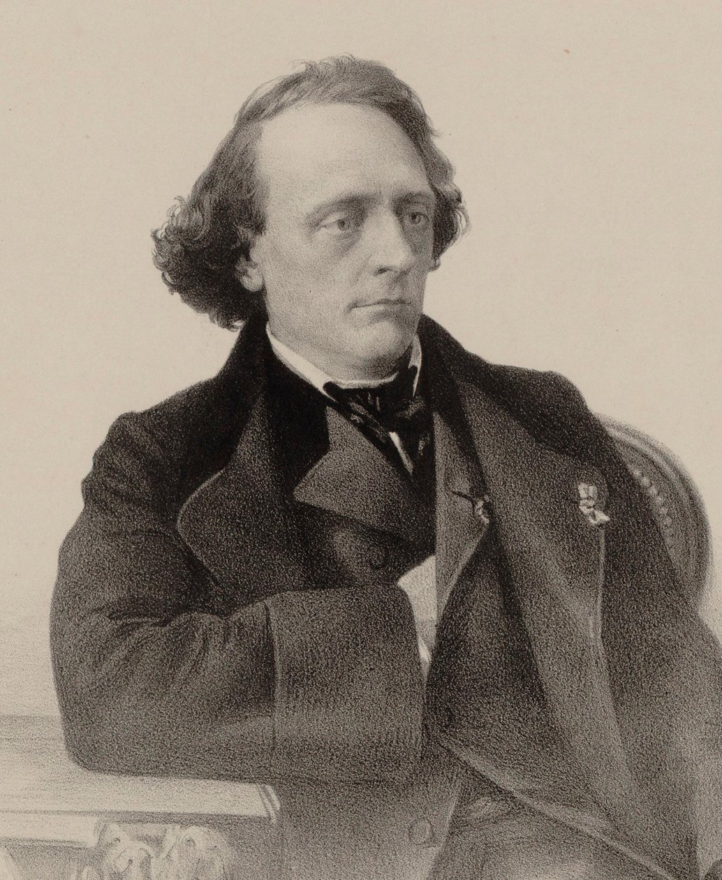 Retrato do pianista e compositor Henry Liitolff 1818-1891, 1858. de Alfred Lemoine