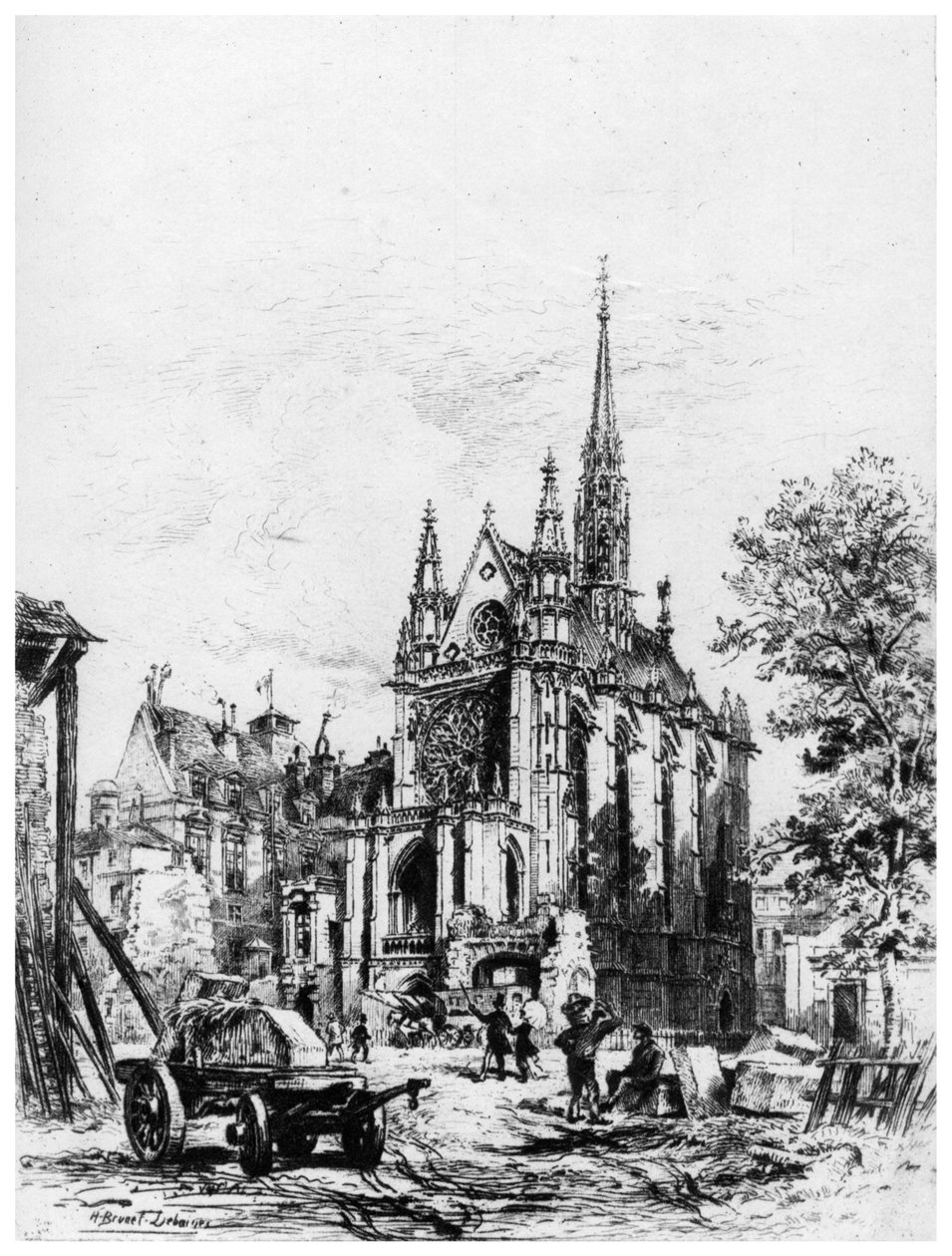 O Sainte-Chapelle, c1865-1935 1924 de Alfred Louis Brunet Debaines