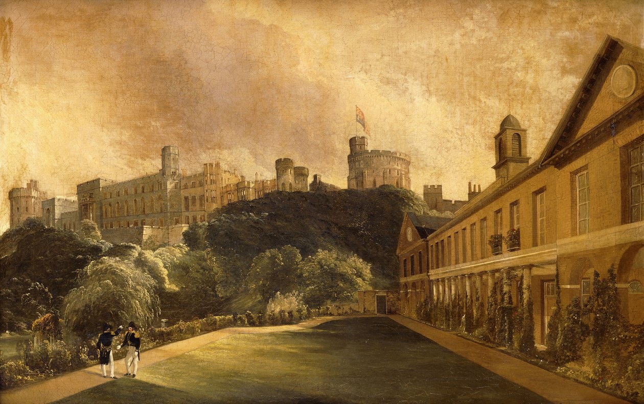 Uma vista do Castelo de Windsor do Traver&39;s College, de Alfred Montague