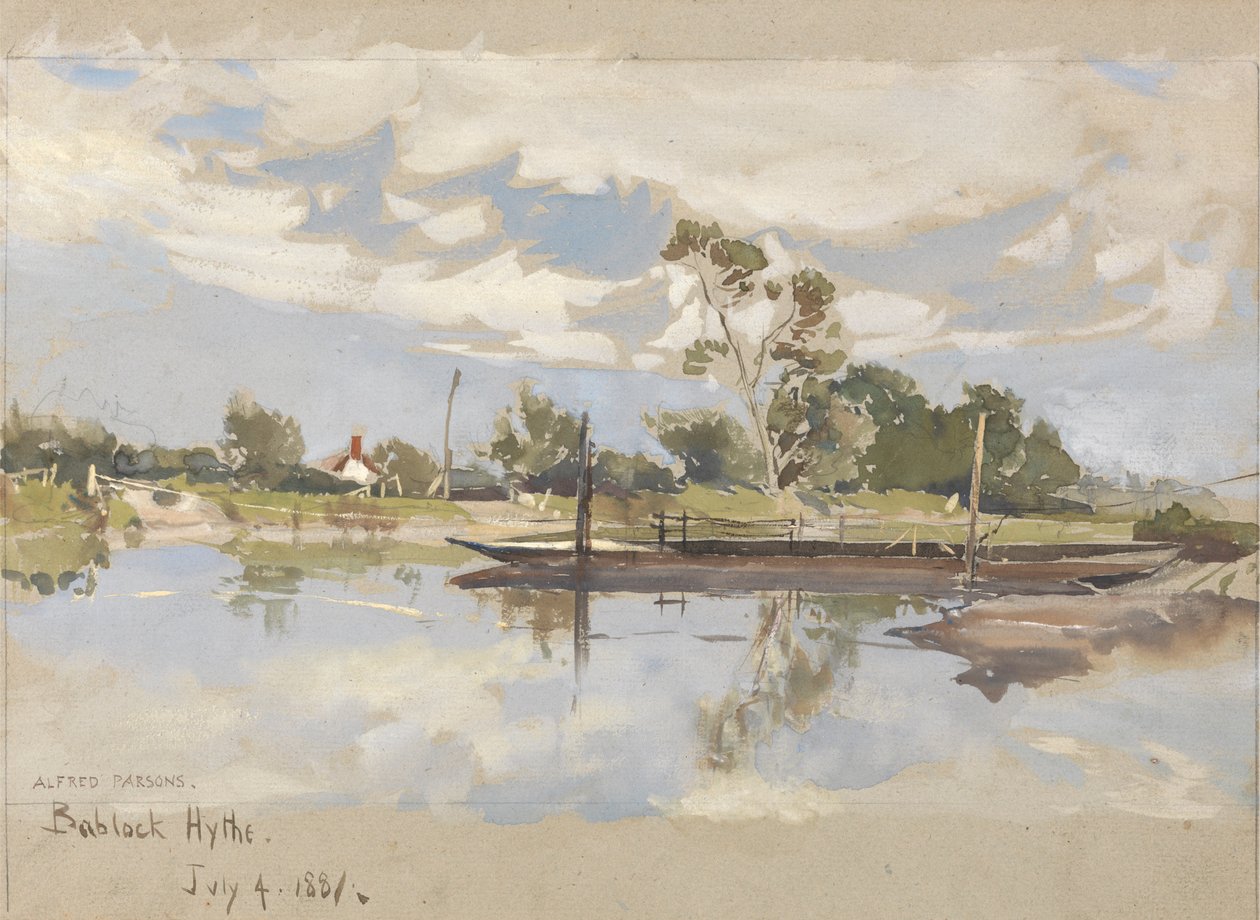 Bablock Hythe, Perto de Oxford de Alfred Parsons