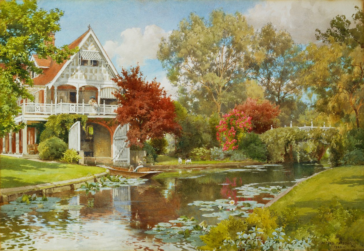 The Boathouse, 1902 de Alfred Parsons